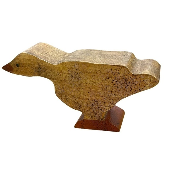 Primitive wooden duck, 5x9x2 inches - Picture 2 of 6